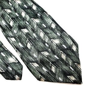 Pierre Cardin Silk Tie Green Abstract‎ Print Classi